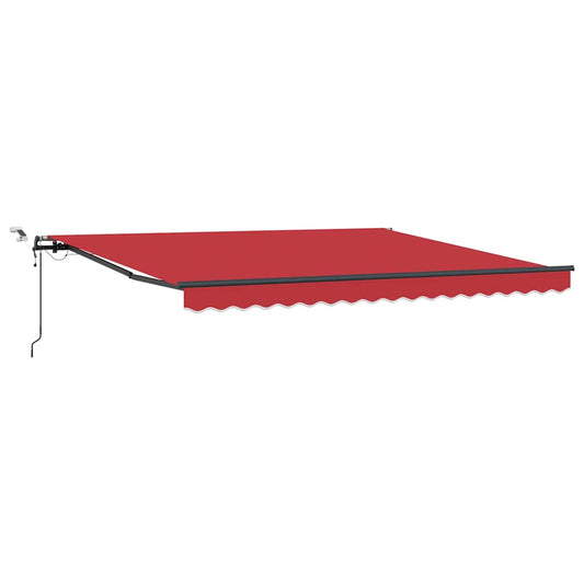 Toldo Retrátil com Vermelho 400 × 300 cm tecido