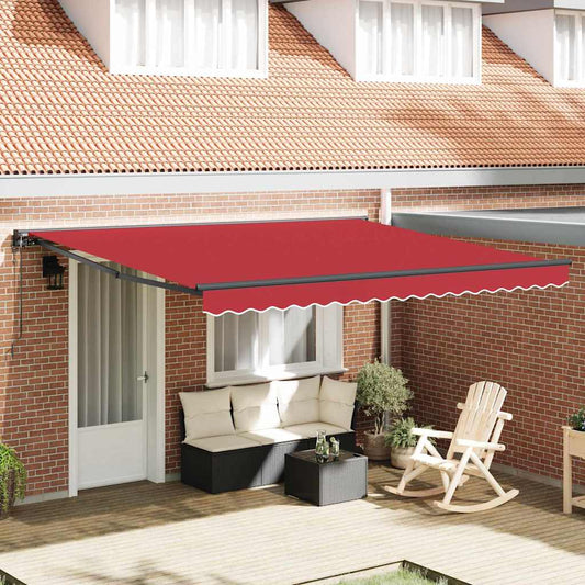 Toldo Retrátil Vermelho 400x300 cm tecido