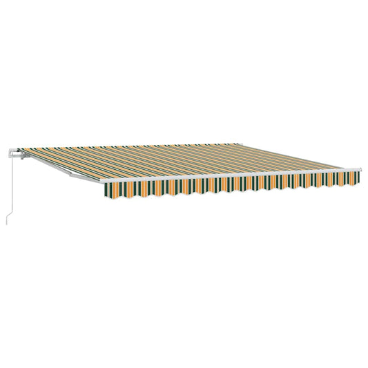 Toldo Retrátil Verde e amarelo 400 × 300 cm Poliéster