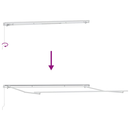 Toldo Retrátil Multicolor 400 × 300 cm Poliéster e Alumínio