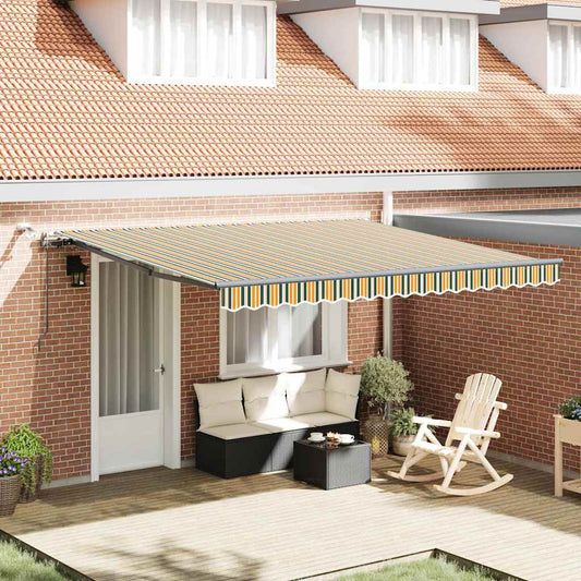 Toldo Retrátil com Verde e amarelo 400 × 300 cm tecido