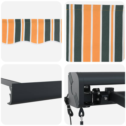 Toldo Verde e Amarelo 400 x 300 x 165 cm Poliéster e Alumínio