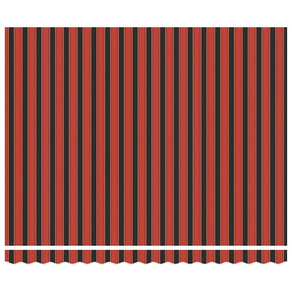 Toldo Retrátil Manual laranja e castanho 400 × 350 cm tecido