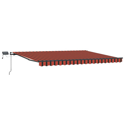Toldo Retrátil Manual laranja e castanho 400 ×350 cm tecido