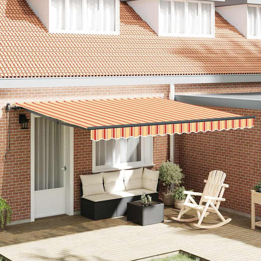 Toldo Retrátil amarelo e laranja 400 ×350 cm tecido