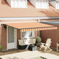 Toldo Retrátil amarelo e laranja 400 ×350 cm tecido