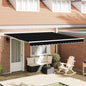 Toldo Retrátil Preto 400 × 350 cm Poliéster