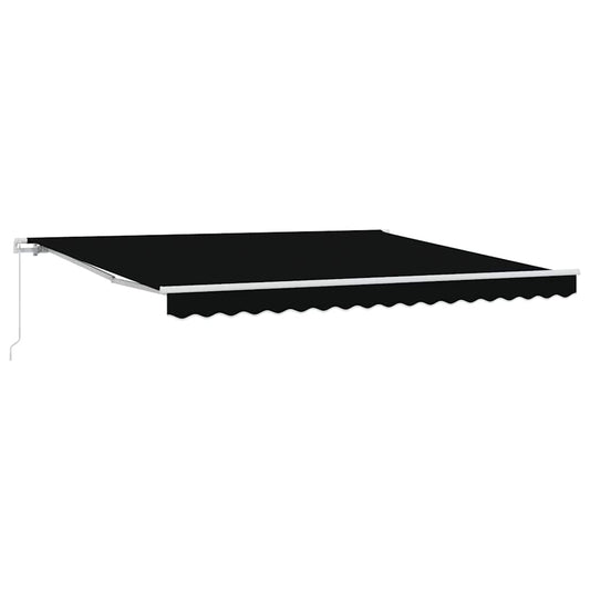 Toldo Retrátil Preto 400 × 350 cm Poliéster