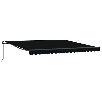Toldo Manual Preto 400 × 350 cm tecido
