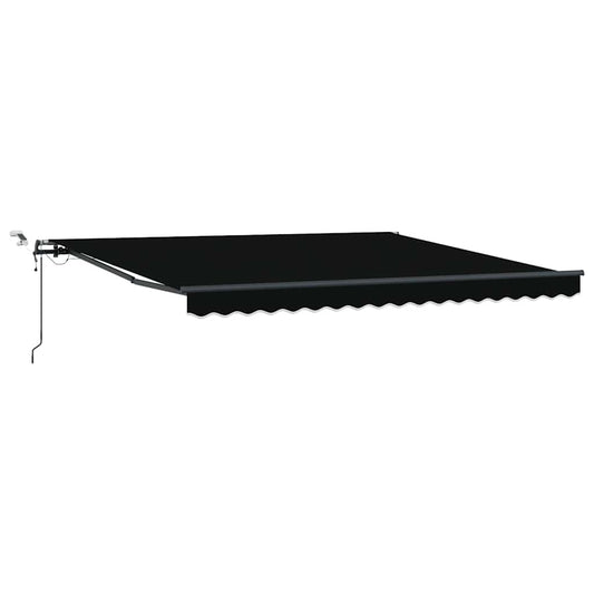 Toldo Retrátil com Preto 400 × 350 cm tecido