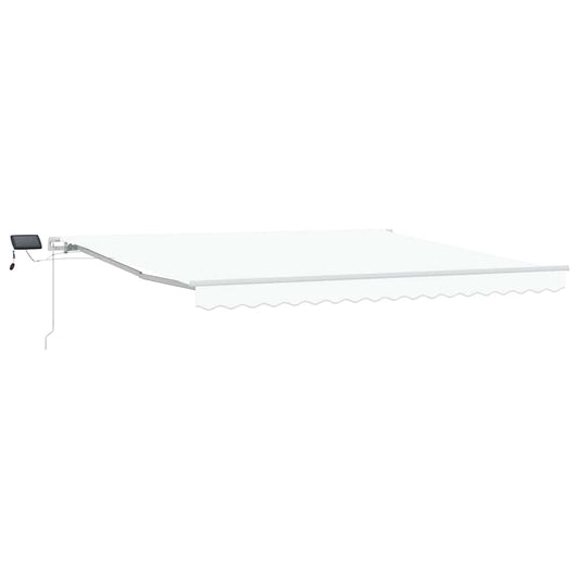 Toldo Retrátil com Manual Branco 400 ×350 cm tecido