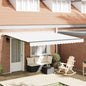 Toldo Retrátil Branco Manual Branco 400 × 350 cm tecido