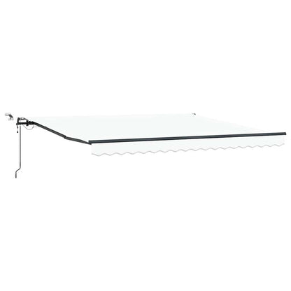 Toldo Retrátil com Branco 400 × 350 cm tecido