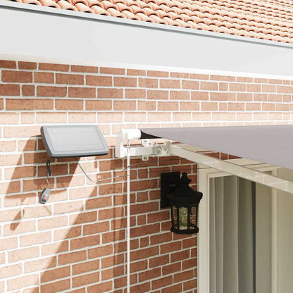 Toldo Retrátil com Manual Cinzento-claro 400 ×350 cm tecido