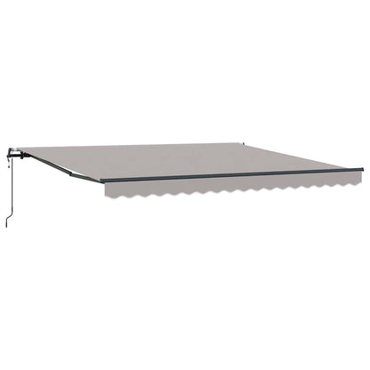 Toldo Retrátil Cinzento-claro 400 ×350 cm tecido