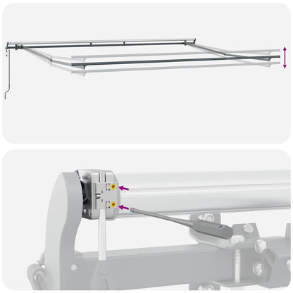 Toldo Retrátil Cinzento-claro 400 ×350 cm tecido
