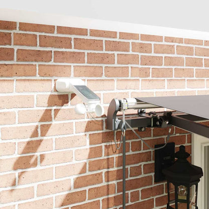 Toldo Retrátil com Cinzento-claro 400 × 350 cm tecido