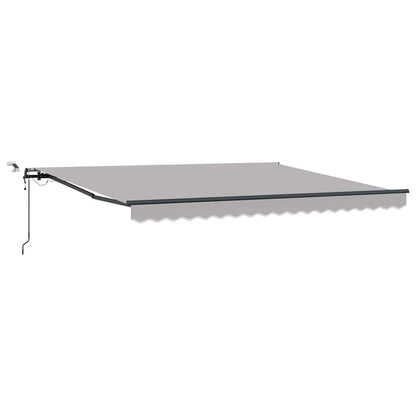 Toldo Retrátil com Cinzento-claro 400 × 350 cm tecido