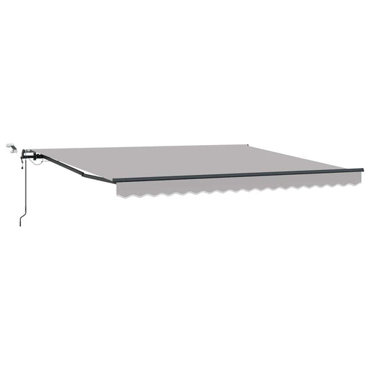 Toldo Retrátil com Cinzento-claro 400 × 350 cm tecido
