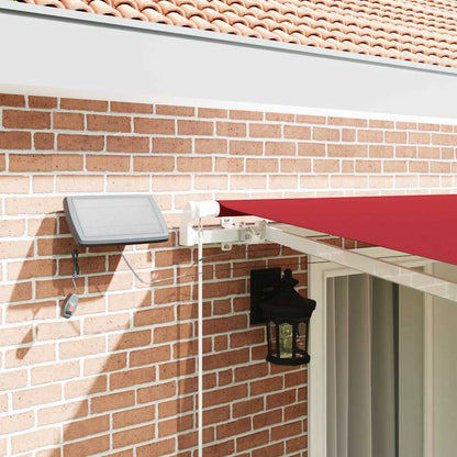 Toldo Retrátil com Manual Vermelho 400 ×350 cm tecido