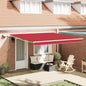 Toldo Retrátil com Manual Vermelho 400 ×350 cm tecido