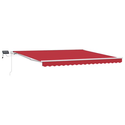 Toldo Retrátil com Manual Vermelho 400 ×350 cm tecido