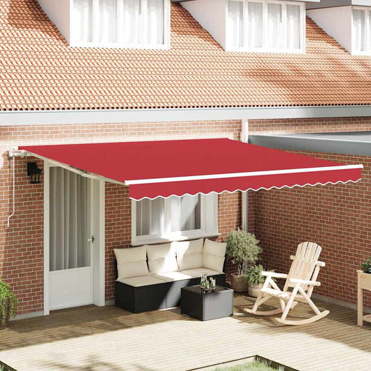 Toldo Retrátil 400 × 350 cm Vermelho