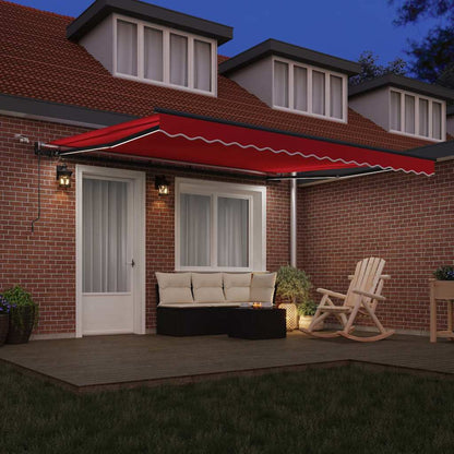 Toldo Retrátil com Vermelho 400 × 350 cm tecido