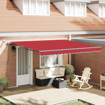 Toldo Retrátil com Vermelho 400 × 350 cm tecido