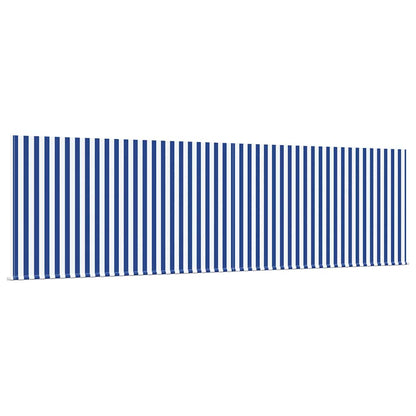 Toldo Retrátil Azul e Branco 400 × 300 cm Poliéster e Alumínio