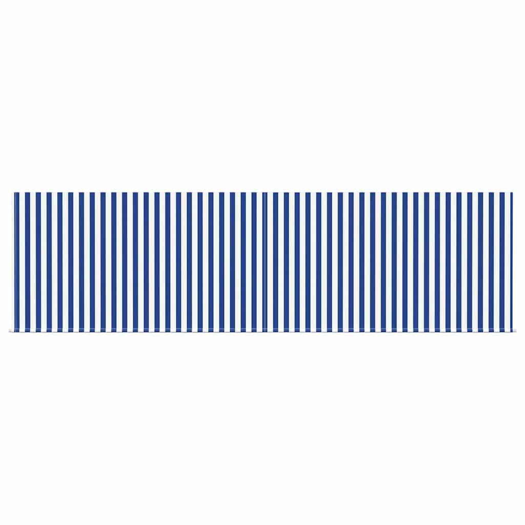 Toldo Retrátil Azul e Branco 400 × 300 cm Poliéster e Alumínio