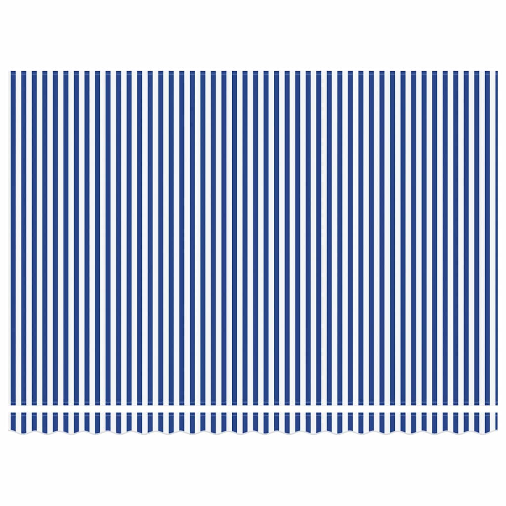 Toldo Retrátil Azul e Branco 400 × 300 cm Poliéster e Alumínio