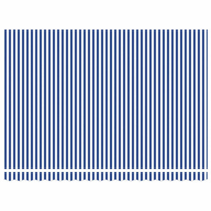 Toldo Retrátil Azul e Branco 400 × 300 cm Poliéster e Alumínio