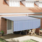 Toldo Retrátil Azul e branco 450 × 300 cm tecido