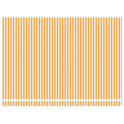 Toldo Retrátil Manual Laranja e Branco 450x300 cm tecido