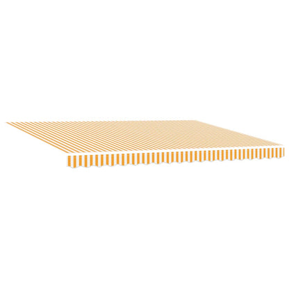 Toldo Retrátil Laranja e Branco 450x300 cm tecido