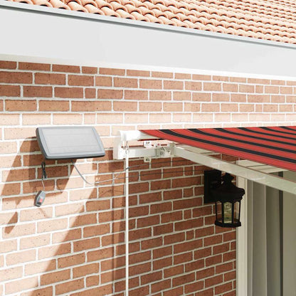 Toldo Retrátil com Manual laranja e castanho 450 ×300 cm tecido