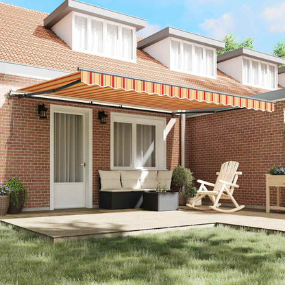 Toldo Retrátil amarelo e laranja 450 ×300 cm tecido