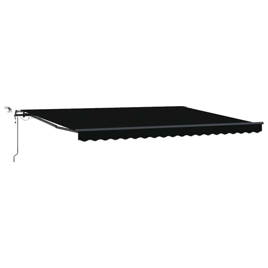 Toldo Retrátil com Preto 450 × 300 cm tecido