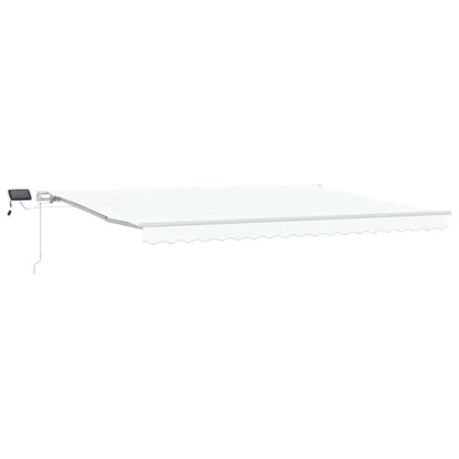 Toldo Retrátil com Manual Branco 450 ×300 cm tecido