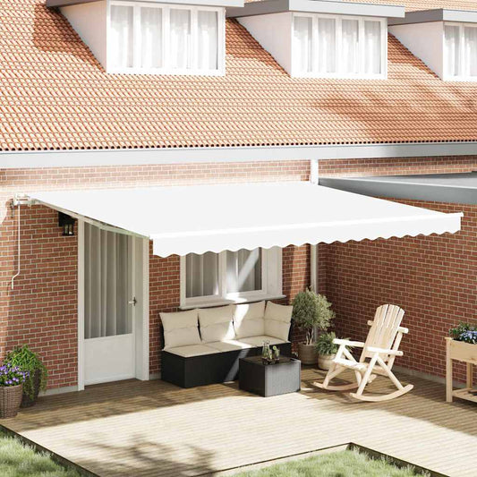 Toldo Retrátil 450 × 300 cm Branco