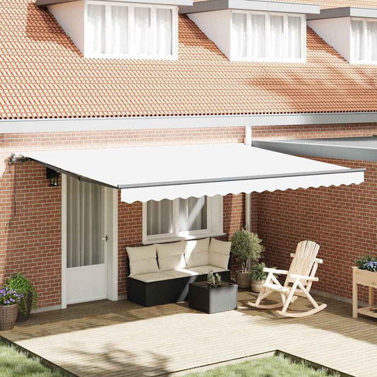 Toldo Retrátil Branco 450 ×300 cm tecido