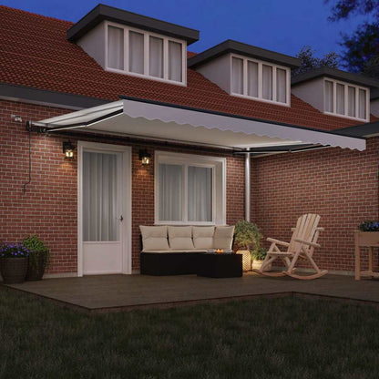 Toldo Retrátil com Branco 450 × 300 cm tecido