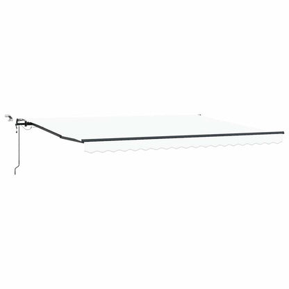 Toldo Retrátil com Branco 450 × 300 cm tecido