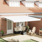 Toldo Manual Branco 4,5 × 3 m Poliéster e metal
