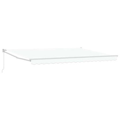 Toldo Manual Branco 4,5 × 3 m Poliéster e metal