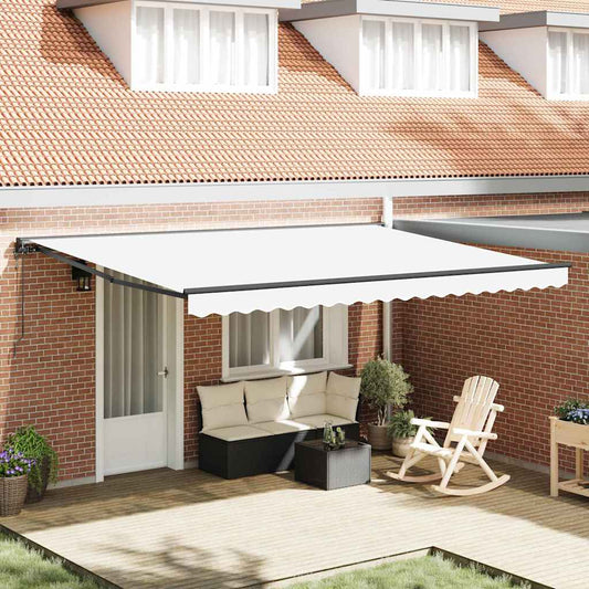 Toldo Retrátil Branco 450x300 cm tecido