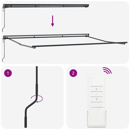 Toldo Retrátil Branco 450x300 cm tecido