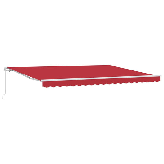 Toldo Vermelho 4,5 × 3 m Poliéster e metal