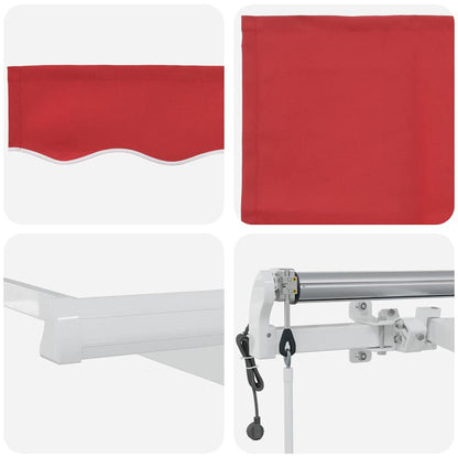 Toldo Retrátil 450 × 300 cm Vermelho